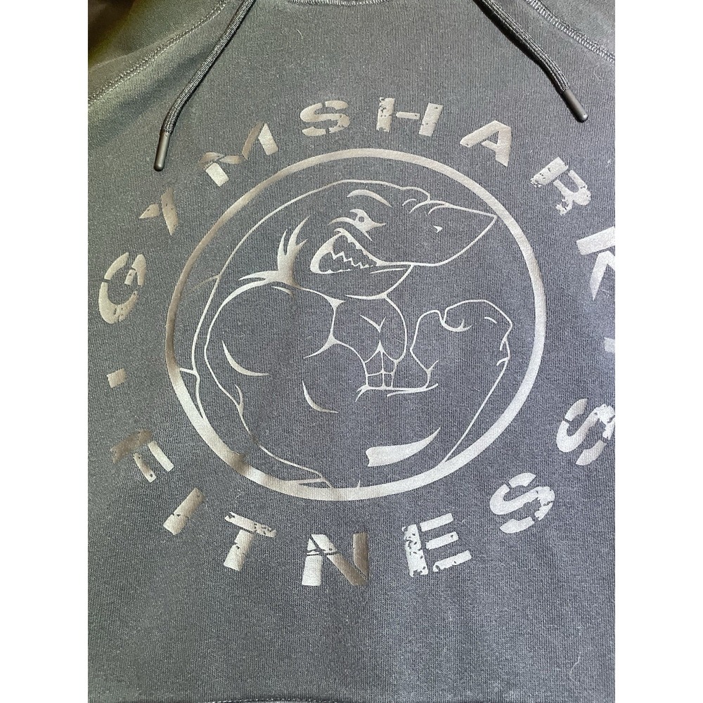 GYMSHARK Hoodie Men's Size Small Pull Over Black Athletic Sweatshirt Gym Logo - Picture 3 of 7